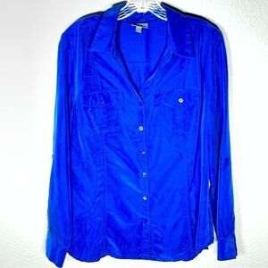 Roz & Ali long sleeve modal tab sleeve shirt women’s XL